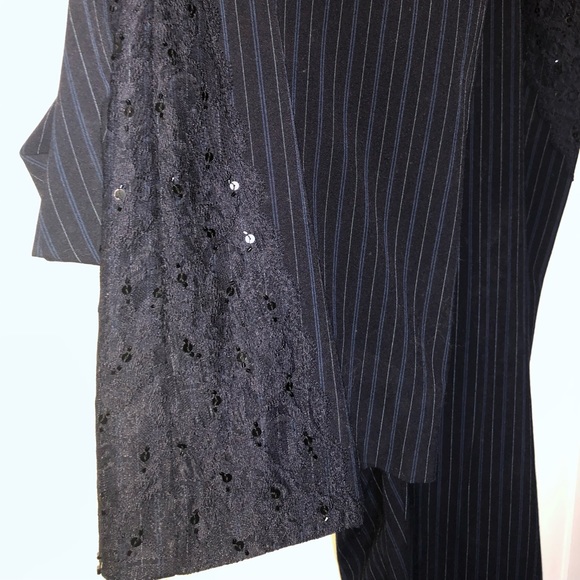 Blue pinstripe pants - Picture 4 of 6